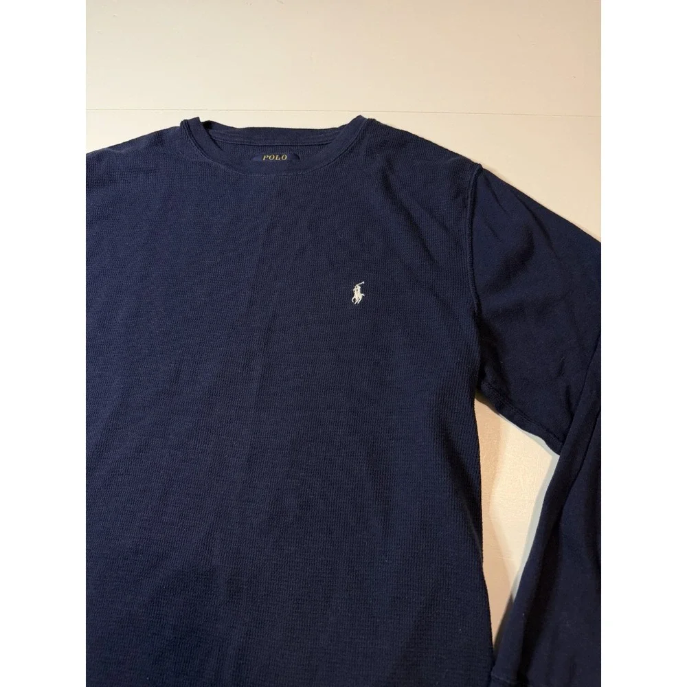 Polo Ralph Lauren Waffle Knit Thermal Sleepwear Navy Men's Size Large
